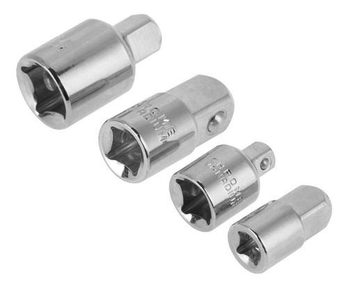 Reductor Soxket 4 piezas Reductores para adaptadores para enchufes de acero al cromo vanadio de 1//2 3//8 1//4Herramientas para llaves Adaptadores manuales el/éctricos CVR black