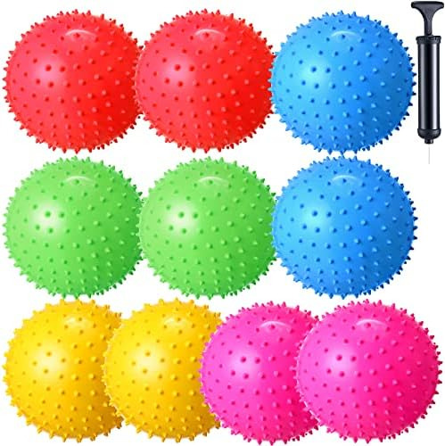 Paquete De 10 Bolas Knobby De 9 Pulgadas, Bolas Sensoriales