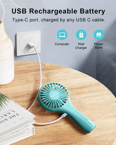 Mini Ventilador Portátil Triple Que Funciona Con Pilas, Pequ