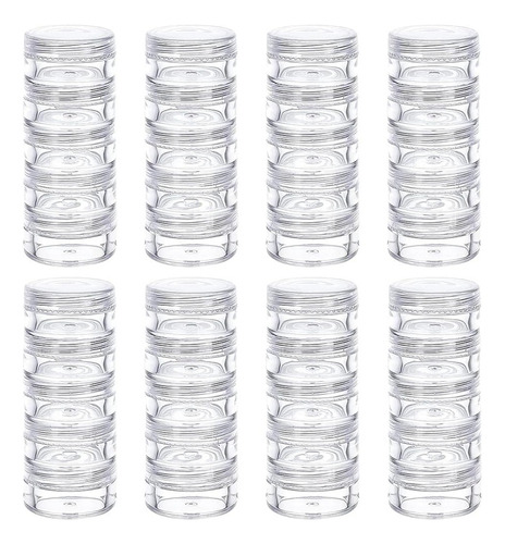 Recipientes De Plástico Redondos Apilables De 5 G/5 Ml, 8 Co