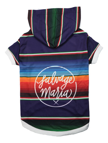 Sueter Para Perro-ropa Mexicana Talla-m Morado-azul