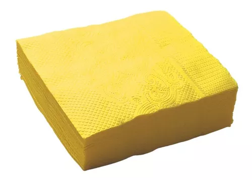 Kit Guardanapo de papel Xadrez Amarelo