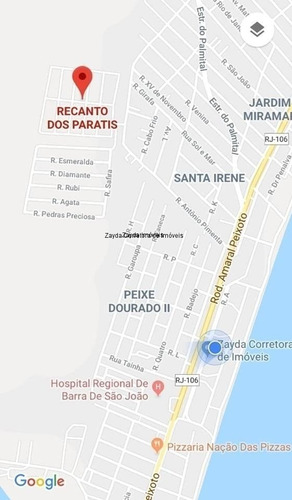 Terreno Plano Com 450 M², Em Barra De São João