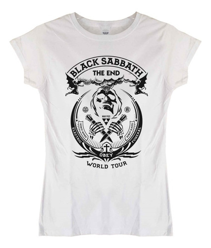 Polera Mujer Black Sabbath The End World Tour Metal Abominat