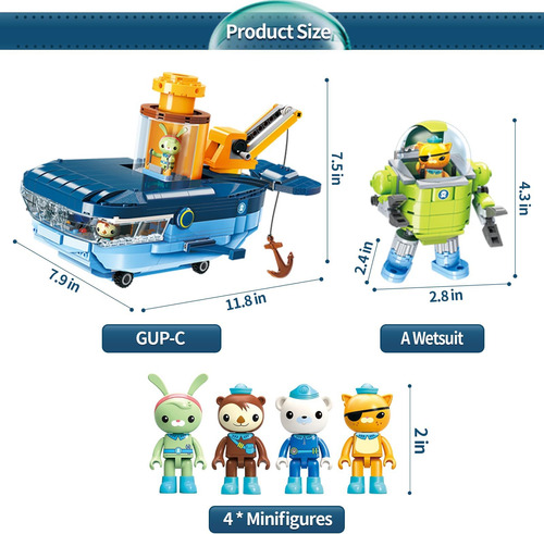 Little Froggy Building Block Toys The Octonauts Gup-c De Con