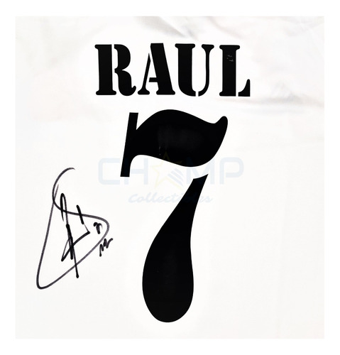 Jersey Firmado Raul Real Madrid 2002 Centenario Galacticos