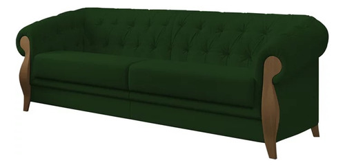 Sofá 2 Lugares Decorativo Para A Sala Verde 188 Cm Murano