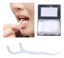 Comprar 50 Hilo Dental Palillo Mondadiente De Higiene Dental 2 En 1