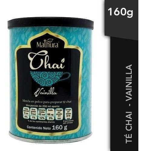 Te Chai Vainilla 1 Lata De 160g Marca Mathura