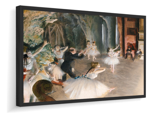 Quadro Com Moldura Edgar Degas Aula De Balé 82x60