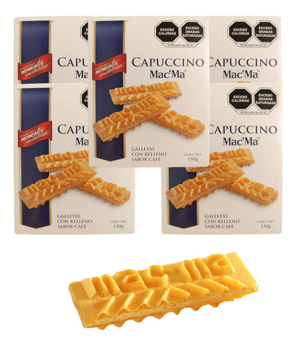 Galletas Con Relleno Sabor Cafe Capuccino 150 G Mac Ma