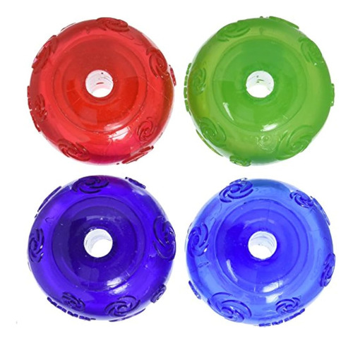 Kong Squeezz Ball Medium Assorted Colors Verde Rojo Azul Púr