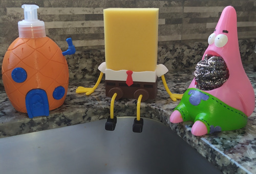 Bob Porta Esponja Con Manos Apoyadas - Esponjera De Cocina