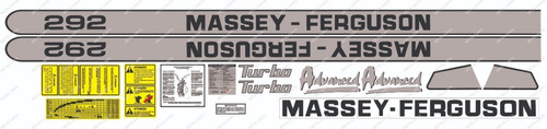 Decalque Faixa Adesiva Trator Massey Ferguson 292 Advanced