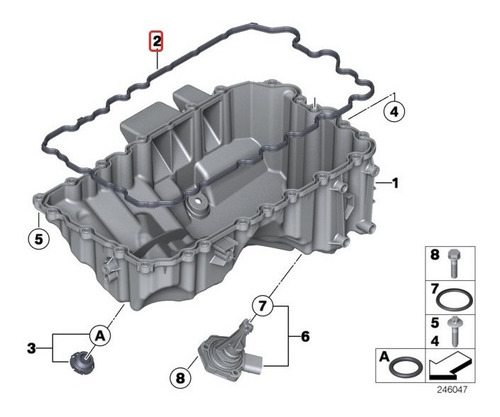 Imagen 4 de 5 de Junta Empaque Carter Bmw 228i 320i 328i 428i X1 X3 X4