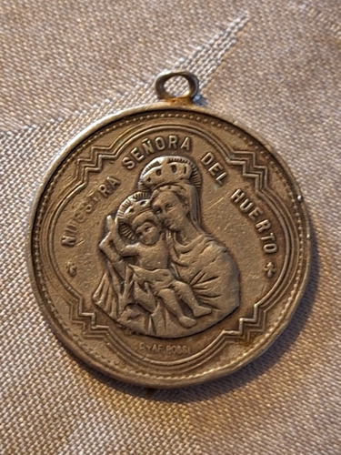 Medalla Religiosa Nuestra Sra Del Huerto, Colegio Minas