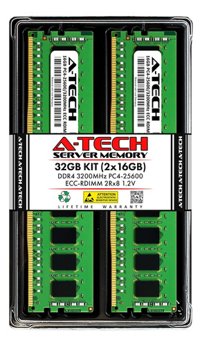 Kit A-tech De 32 Gb (2 X 16 Gb) Ddr4 3200 Mhz Pc4-25600 Ecc
