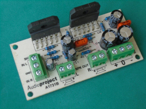 Imagen 3 de 6 de Modulo Amplificador Estereo 68+68 W C/ Lm3886 Audioproject
