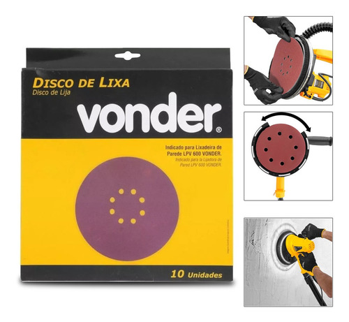 Disco Lixa Grao 150 P/ Lixadeira Lpv600 Lpv1000 Vonder