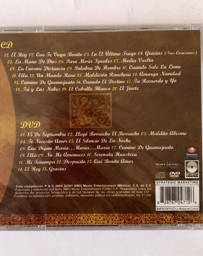 José Alfredo Jiménez - Historía De El Rey (cd+dvd) Sellado