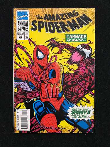 Comic Book The Amazing Spider-man #28 1994 Carnage Is Back