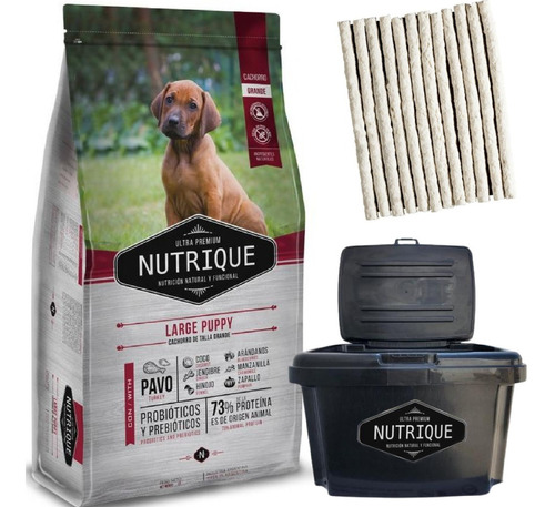 Nutrique Ultra Premium Puppy Raza Grande 15 Kg Con Regalos