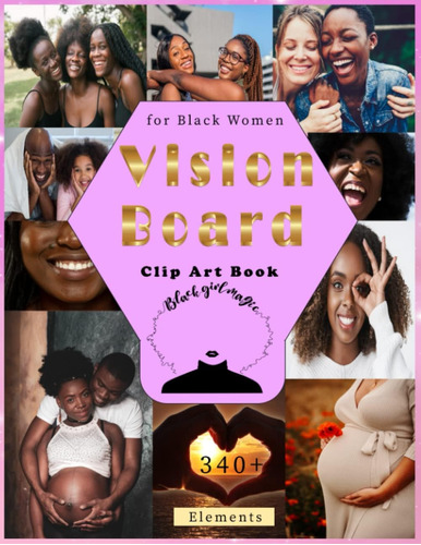 Libro: Vision Board Clip Art Book For Black Women: A Cut & P