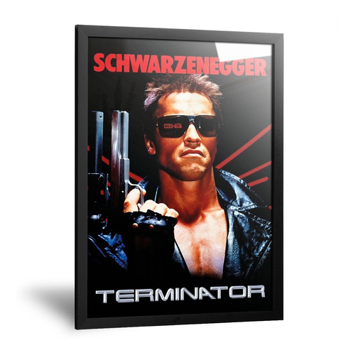 Cuadro Película Terminator Poster Lamina Enmarcado 35x50cm