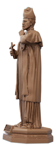 Estátua São João Nepomuceno - Mártir Do Segredo Da Confissão Cor Cor Madeira