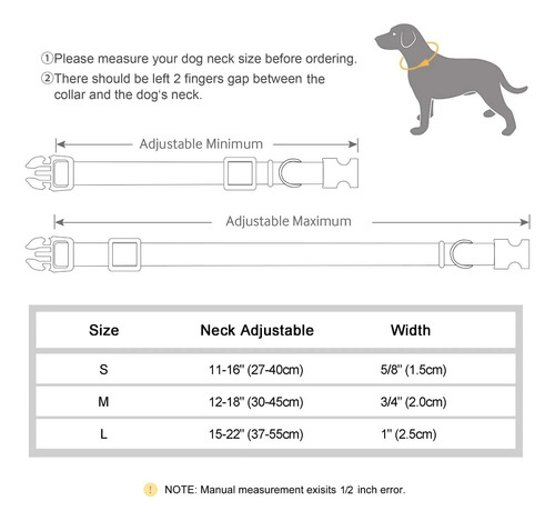 Didog Collares Para Perros Duraderos, Collares Ajustables Pa