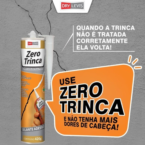 Imagem 2 de 4 de Selante Acrílico Para Trincas E Fissuras Zero Trinca 420g