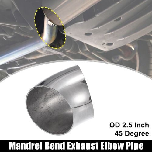 Tubo De Codo De Escape De 45 Grados Acero Inoxidable 2.5''
