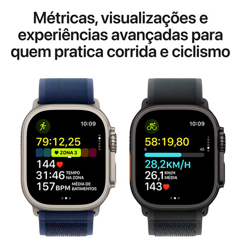 Apple Watch Ultra 2 Gps + Cellular Caixa Preta De Titânio Preto Correa Ocean Preto Titânio