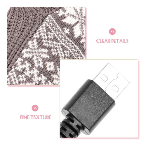 Calcetines Térmicos Usb Calefacción Eléctrica Felpa Gruesa Gris Diseño De La Tela Talle