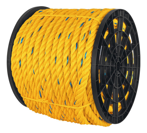 Cuerda Amarilla De Polipropileno 25mm, Carrete 102m 40182 Color Amarillo