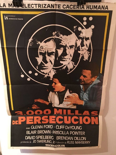 Afiche De Cine Original - 3000 Millas De Persecucion