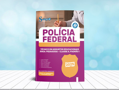 Apostila Concurso Técnico Em Assuntos Educacionais - Área Pedagogia - Classe A Padrão I - Polícia Federal Pf 2025 - Editora Solução