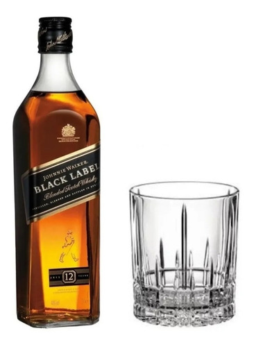 Whisky Johnnie Walker Black Label 750ml + Vaso Spiegelau 
