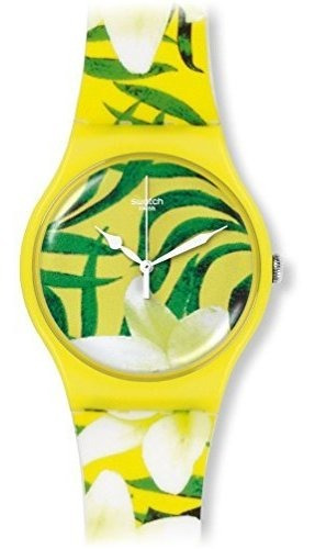 Swatch Limbo Danza Amarillo - Verde Dial De Goma Plástica Se