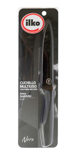 Imagen 3 de 3 de Cuchillo Ilko Nero Multiuso 13 Cm