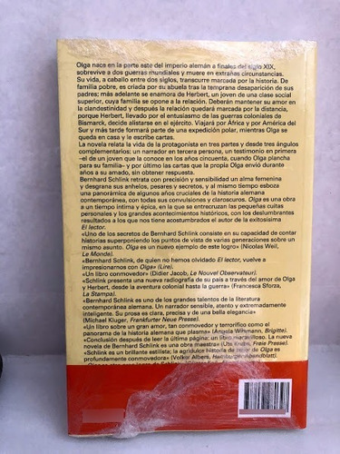 Libro Olga Bernhard Schlink Ed Anagrama