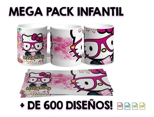 +600 Plantillas Tazas Sublimación Infantiles Dia Del Niño