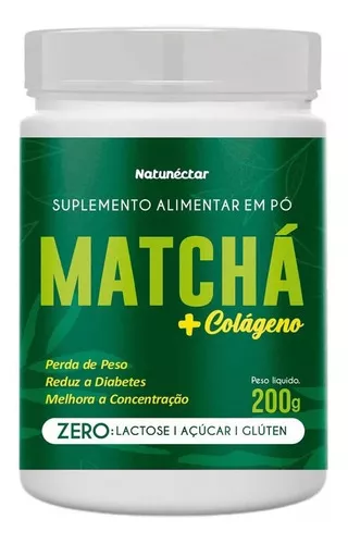 Té Matcha Con Colágeno En Polvo Premium Detox Solubre 200gr. Sabor