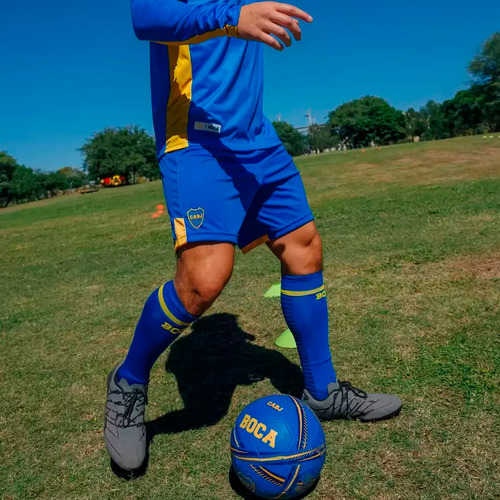 Short Boca Juniors Entrenamiento Par Medias Xeneize Azul Oro