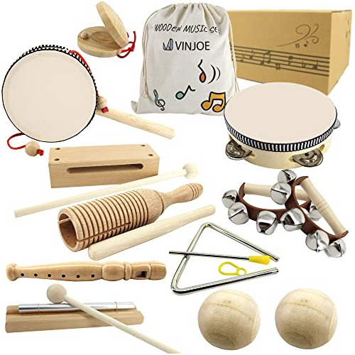 Set De Instrumentos Musicales De Madera - Juguetes De I...