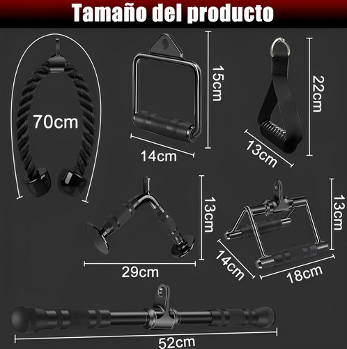 Agarres Para Gym 10pcs Agarradera Maneral Kit Con 8 Ganchos