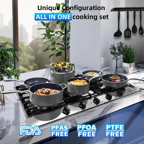 Juego De Utensilios De Cocina Duxano Deluxe, 14 Piezas, Cerá