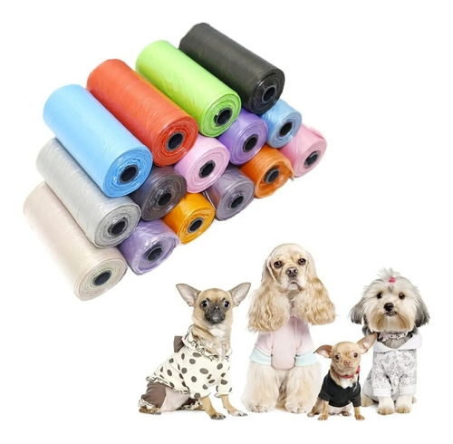 300 Bolsas Biodegradable Para Mascotas (20 Rollos) Mayorista