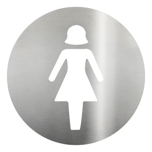 Placa Sinalizacao Banheiro Em Inox Biovis Kit 3 Placas