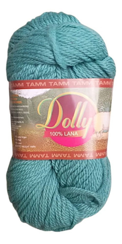 Estambre Dolly Lana 100% Lana Australiana Madeja De 100g Color Verde Agua